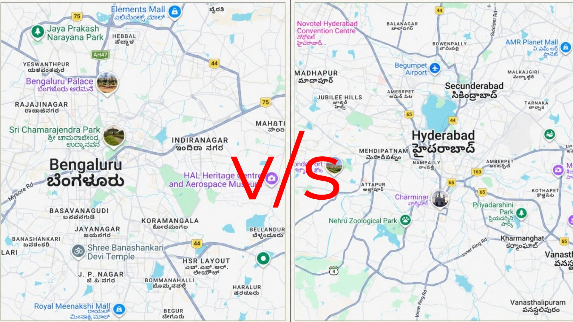Bengaluru vs Hyderabad